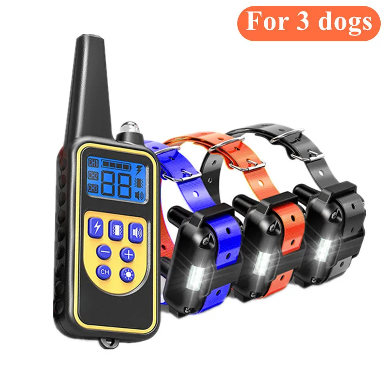 

Electric Collar Anti Collar Rechargeable Collar Control 800m Training Dog Remote Dog Device Bark Barking Training Electric