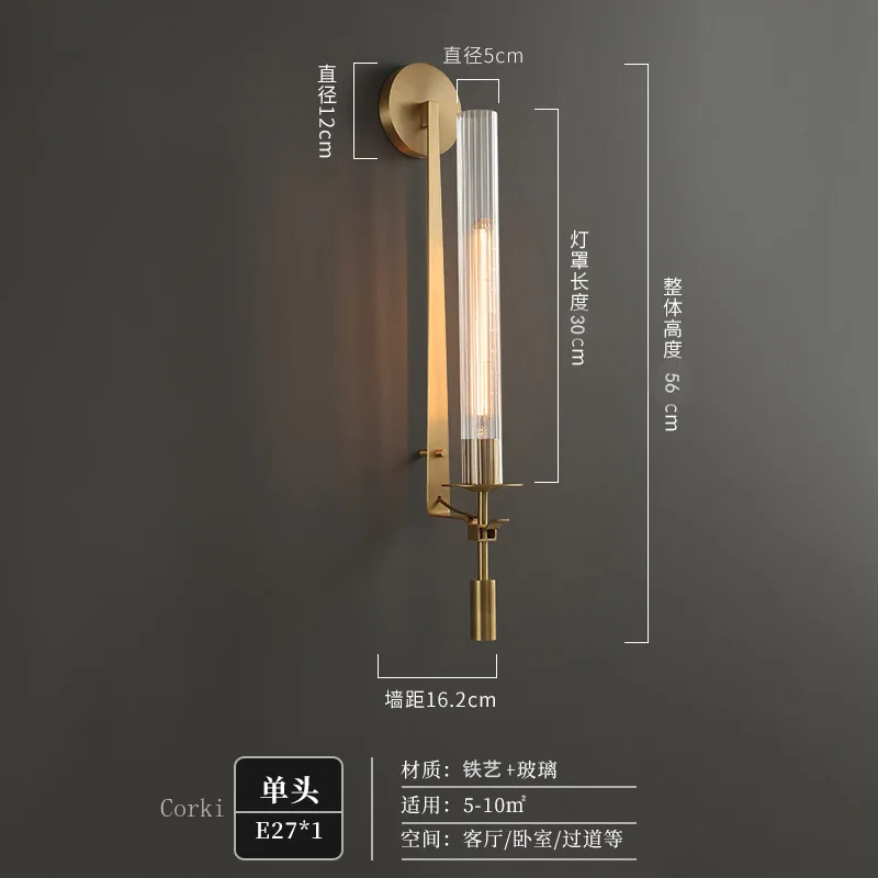 Американские ретро латунные светодиодные Настенные светильники в стиле кантри