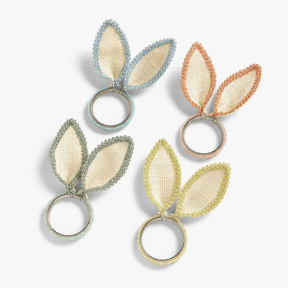 

24 шт., кольцо для салфеток с кроличьими ушками