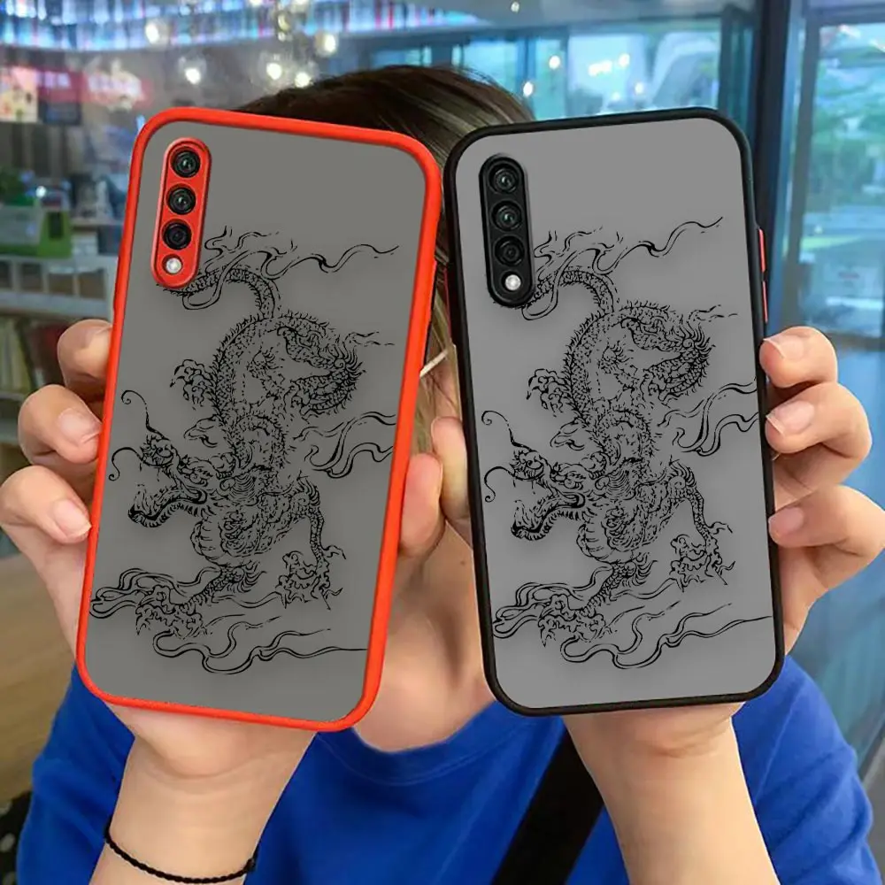 

Chinese Dragon Matte 8X Case For Honor 30 LITE 30S 50 70 8X 9A 9X X10 MAX X9 X8 X7 Y60 Y6S Y8P Y9 5G PRO Clear Hard Case Para