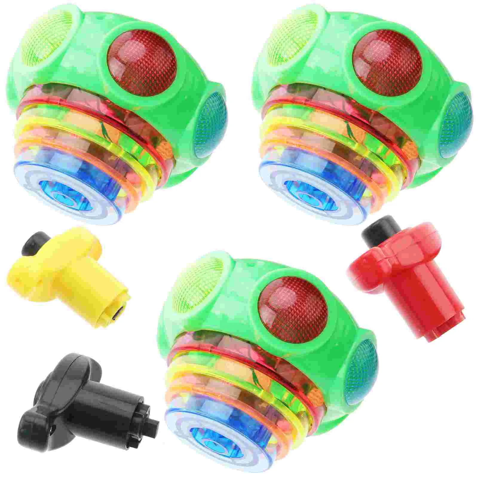 

3pcs Led Light Flashing Tops with Gyroscope Novelty Toys Party Favors Glow in the Dark