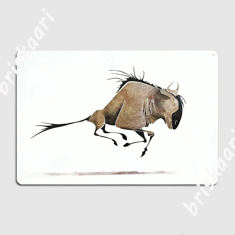 

Wildebeest Metal Plaque Poster Club Party Customize Poster Cinema Tin Sign Poster
