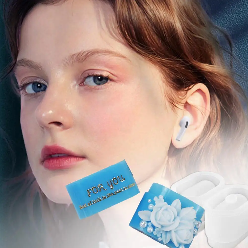 

Форма для силиконовой смолы, 2 шт., для 1 и 2 крышек, форма для отливки эпоксидной смолы для Bluetooth наушников, защитный чехол E1i3