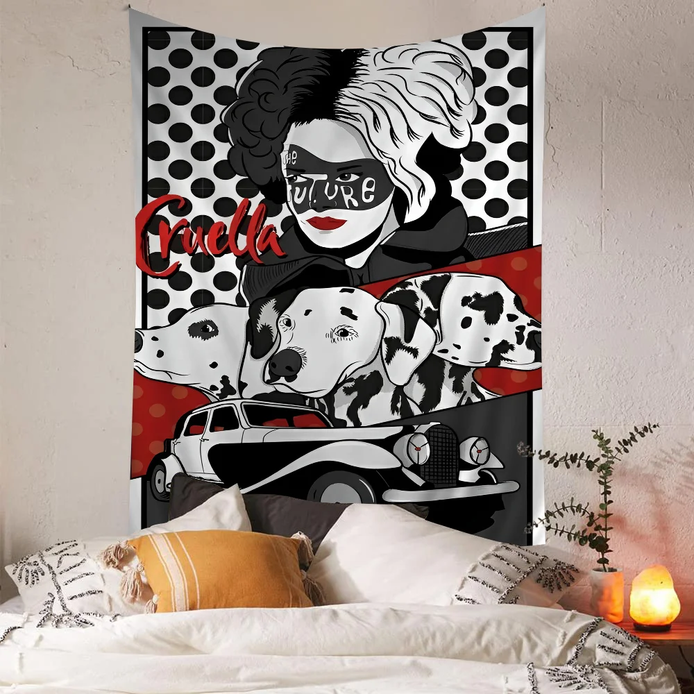 C-Cruella аниме гобелен настенное украшение домашний настенный декор