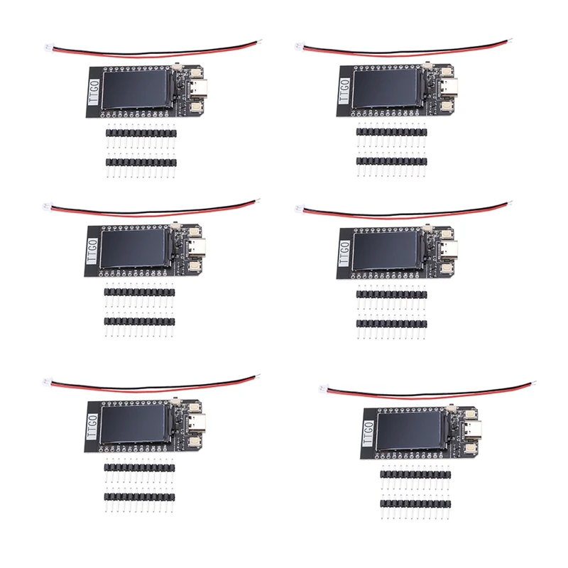 

6X Ttgo T-дисплей Esp32 Wifi и Bluetooth модуль макетная плата для Arduino 1,14 дюймов ЖК