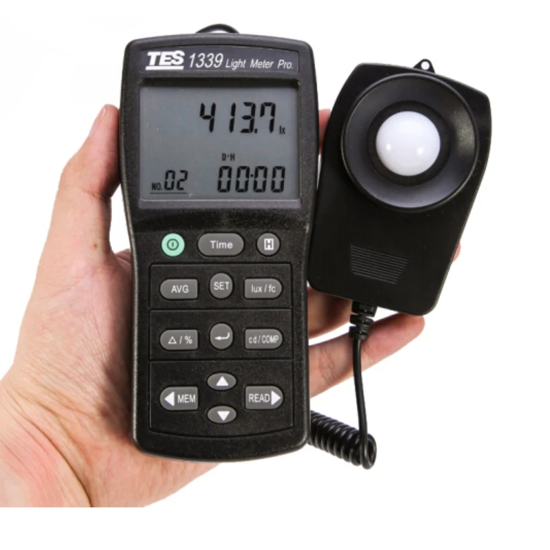 

TES-1339 Light Meter Measuring Levels Ranging 0.01 to 999900 Lux Luminous Intensity Measurement
