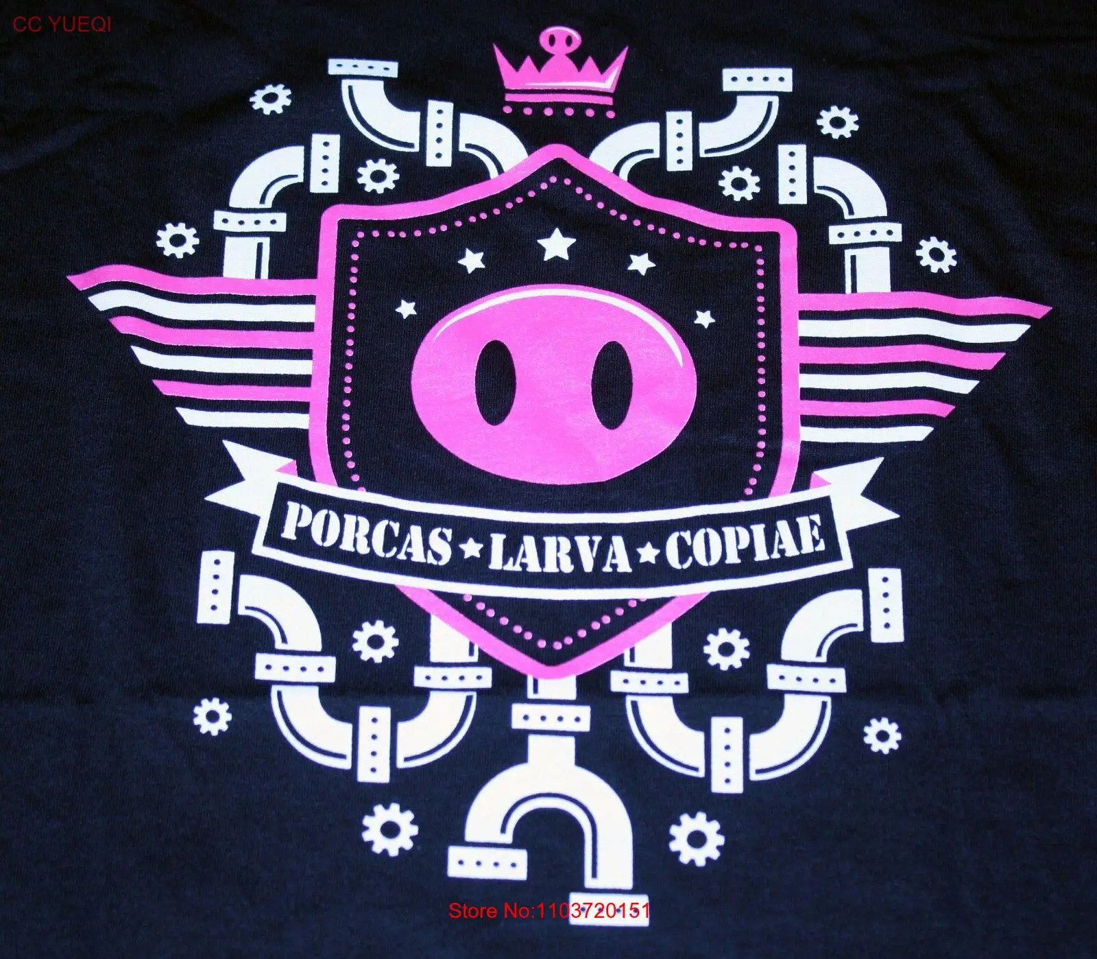 Каштановая Мужская рубашка Theyetee с изображением свинины из рук
