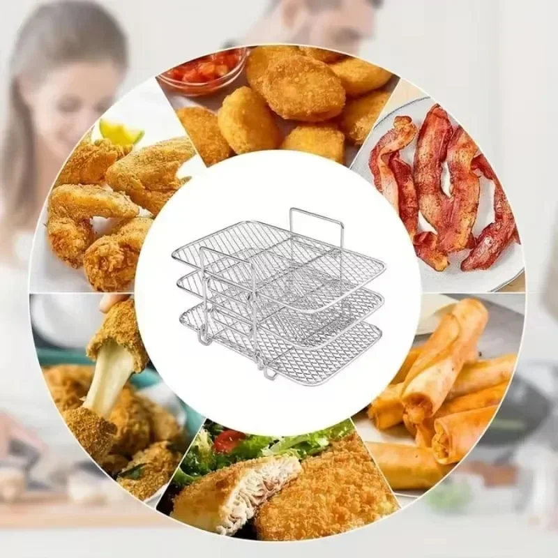 Многоярусная фритюрница из нержавеющей стали съемная кухонная стойка