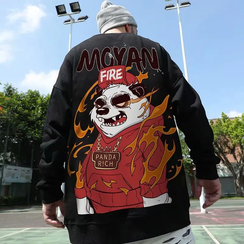 

2022 Panda GRAND Oversized Malcolm X Sweatshirt Winter Hip Hop Costumes For Men Clothing STRANGER THING Free Shipping Streetwear