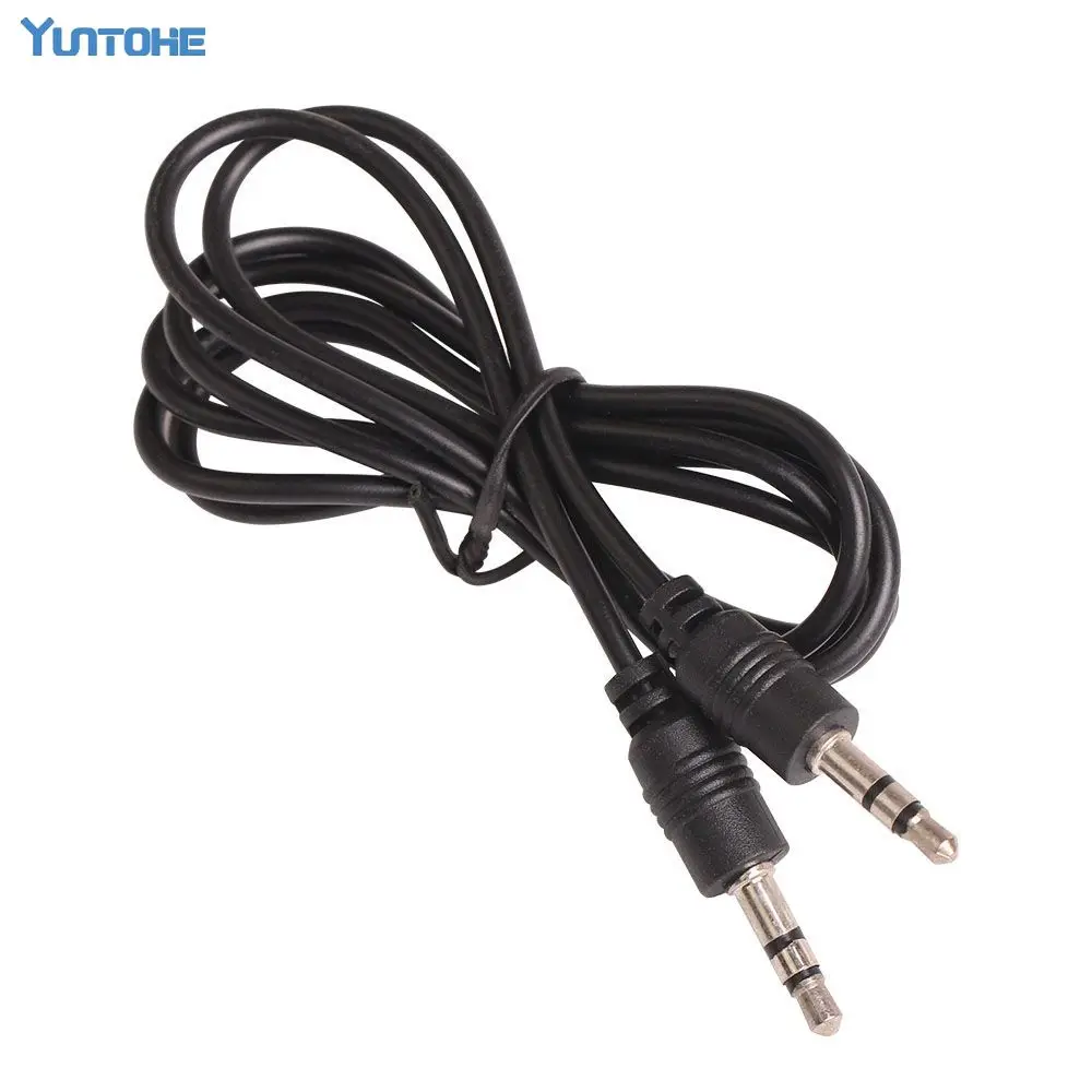 

Wholesale 1m 3.5 mm pin to 3.5 mm pin stero audio cable Headphone Jack Black color 1000pcs/lot