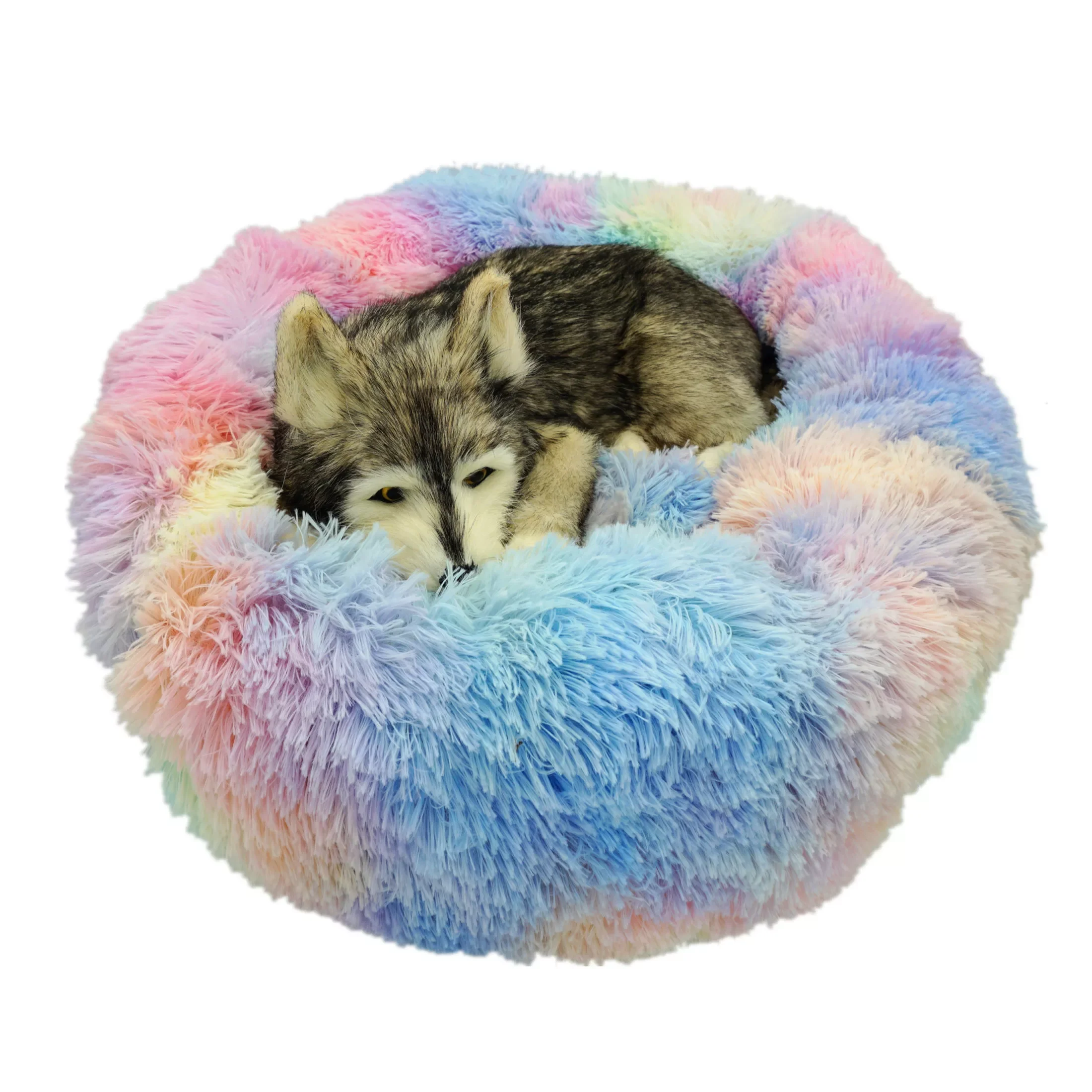 

2022NEW Calming Dog Bed Sofa Round Plush Mat For Dogs Large Big Labradors Cat House Donut Bed For Dog Dcpet Dropshipping Pets Pr