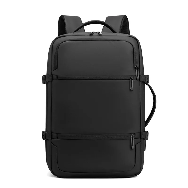 

Men's Business Travel Backpack High-quality Waterproof Leather Membrane Fabric Schoolbag USB Charging Backpack 15.6" Laptop Bag