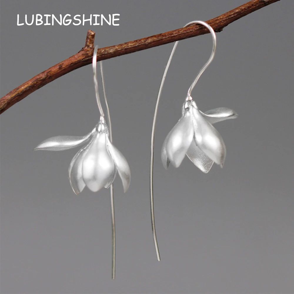 

Long Tulip Orchid Dangle Earrings for Women Handmade Fine Jewelry Earrings Jewelry Accessories Wholesale