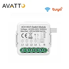 Модуль Wi-Fi AVATTO 1234 gang Tuya с двухсторонним управлением, умный дом Smart Life, прерыватель для работы с Alexa, google Home