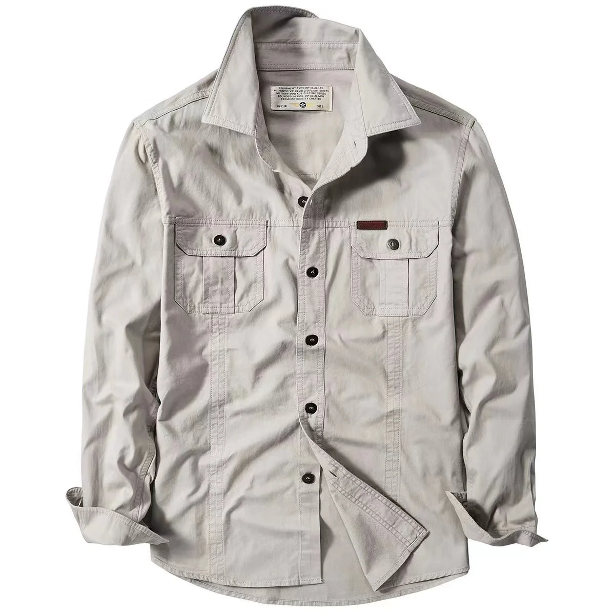 Men's American Tooling Shirt 2022 Autumn New 9xl-140kg Shirts Youth Loose Plus Size Male Long Sleeves Cotton Men's Clothing
