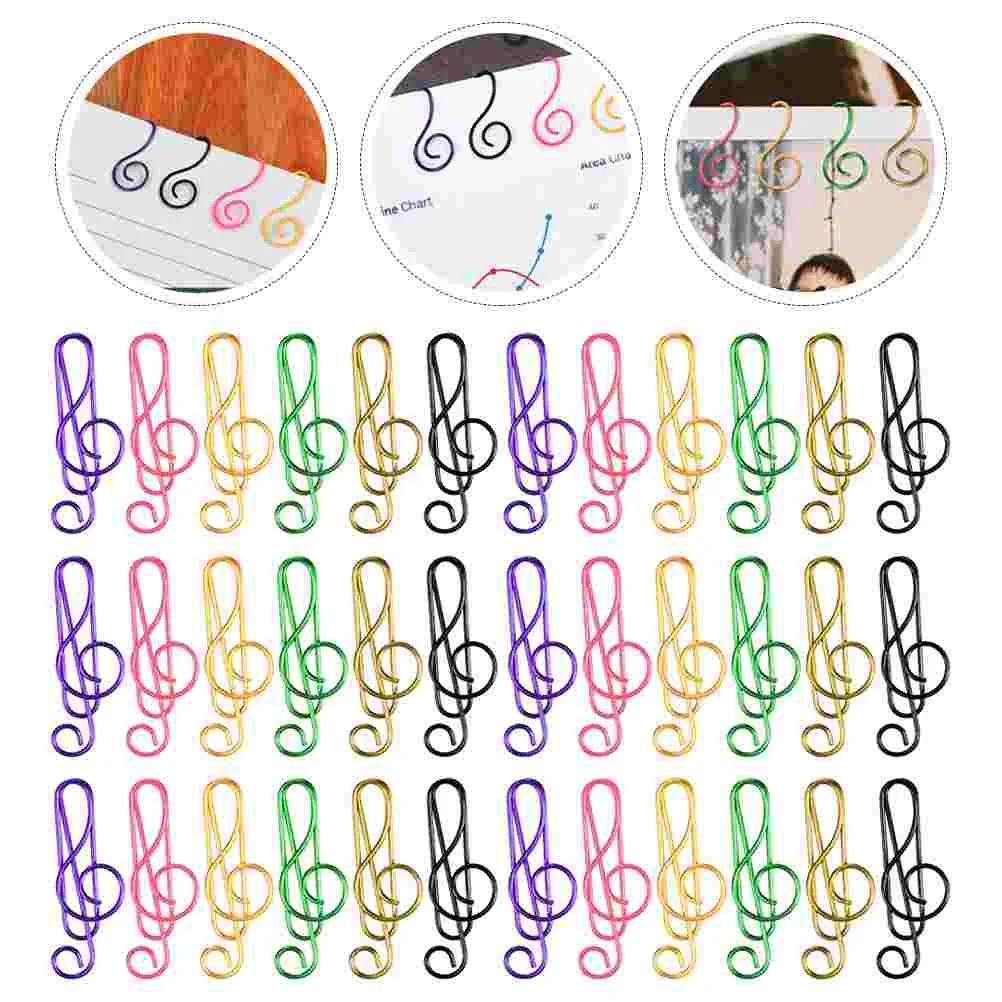 

Unique Music Note Shaped Clip Paperclip Note Shaped Clip Colorful Metal Clip Use Document Paper Clip Office Supply