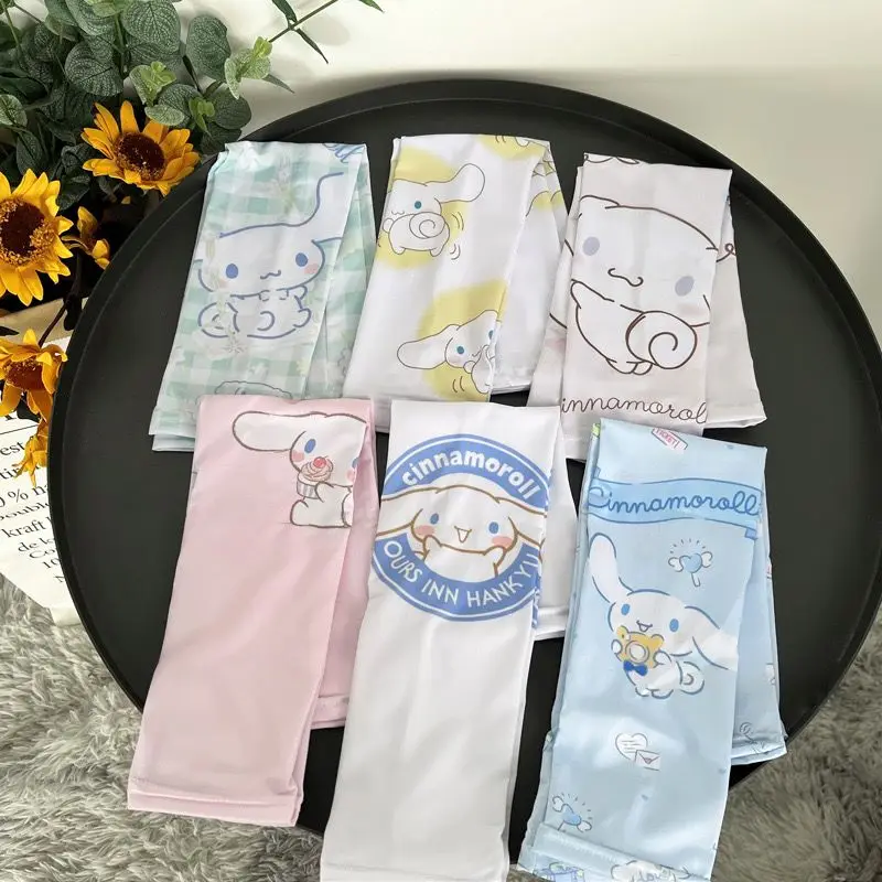 

Sanrio ka'w аниме мультфильм Корица рулон ледяной рукав женский милый ледяной шелк солнцезащитный ледяной рукав Летняя Защита от УФ