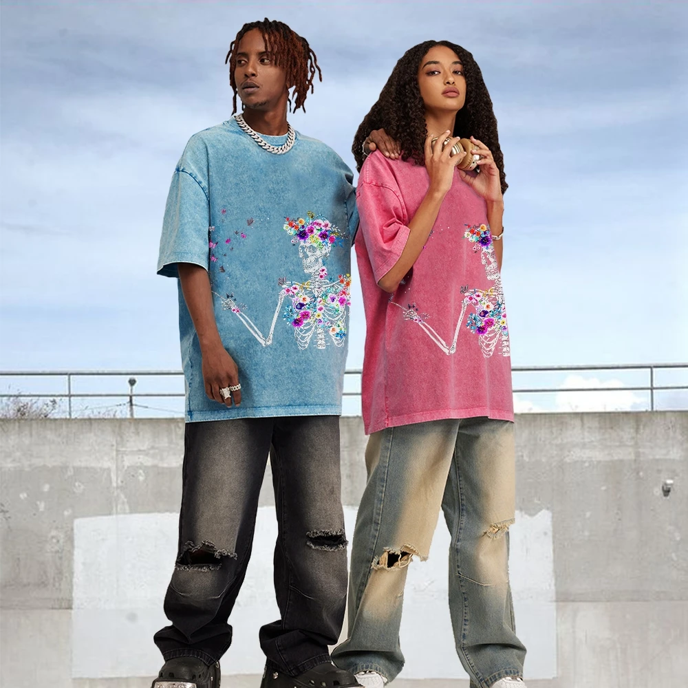 ity modny trend graficzny T Shirt Unisex Fit Short Sleeves Tee Cool Patterns Design Sense Streetwear Oversized Men Women Top