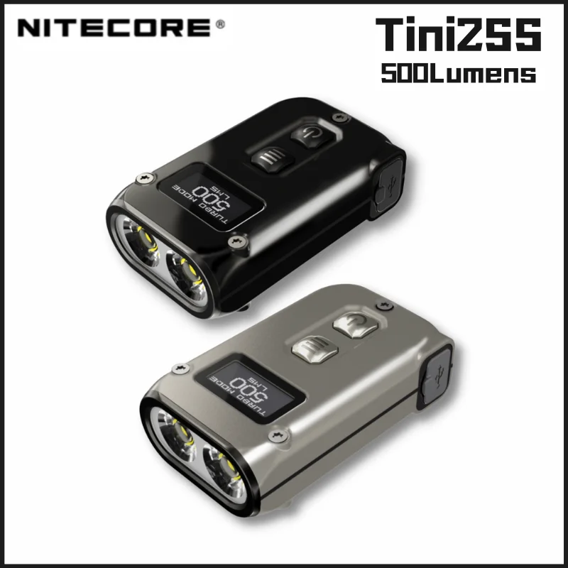 Фото NITECORE TINI2 TI/TINI2 SS брелок свет 500 люмен Type-c перезаряжаемый EDC компактный титановый сплав Flshlight №1