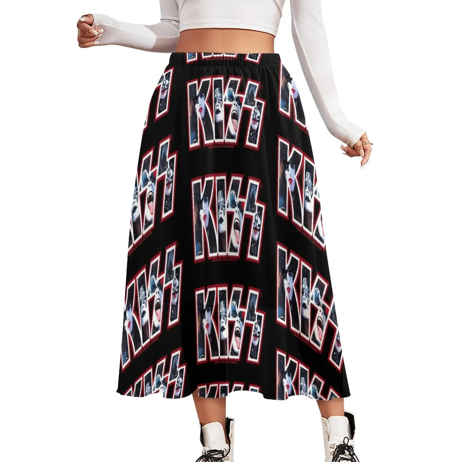 

Женская шифоновая юбка с принтом, длинная юбка в стиле бохо