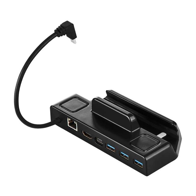 

1 Piece Upgrade Docking Station Portable Dock With Flash Charging USB C Cable 3 USB3.0 Ports, Gigabit Ethernet