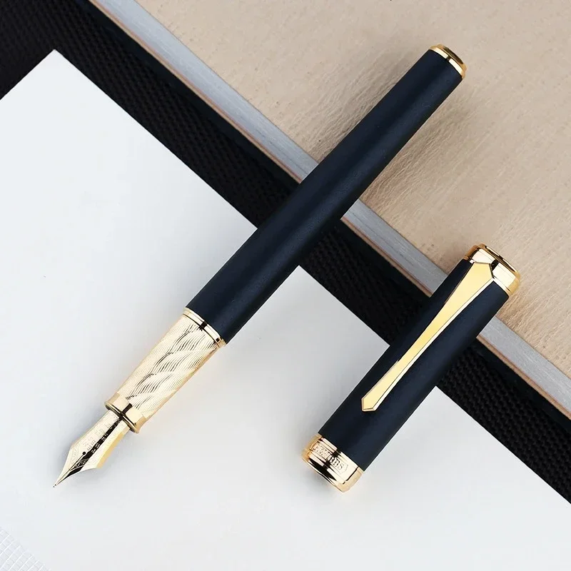 Фото Перьевая ручка PENBBS 499, цельномедная, с пескоструйным покрытием, тонкая, 0,5 мм, для письма, деловой подарок, школьные канцелярские принадлежности №3