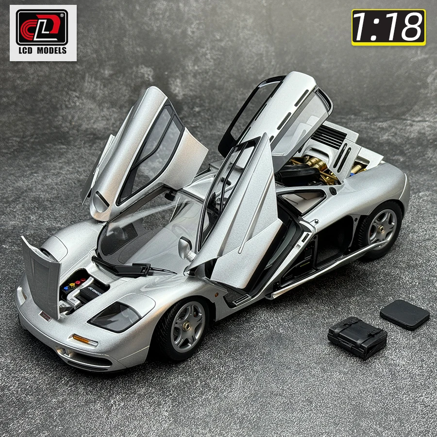 Фото NewS McLaren F1 XP5 Silver 1:18 ЖК-модель из сплава, модель автомобиля, спортивный автомобиль, статический дисплей, праздничная подарочная коллекция №2