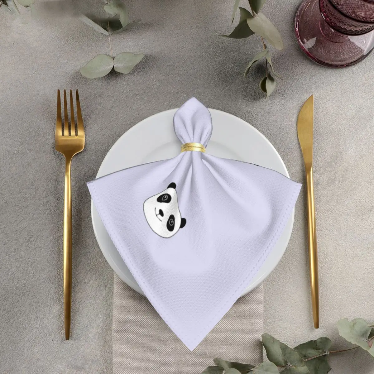 

Cute Table Napkins 50x50cm Cloth Mat Tea Towels Fabric for Kitchen Wedding Dish Decor Paper Serving Matting Napkin Theedoek