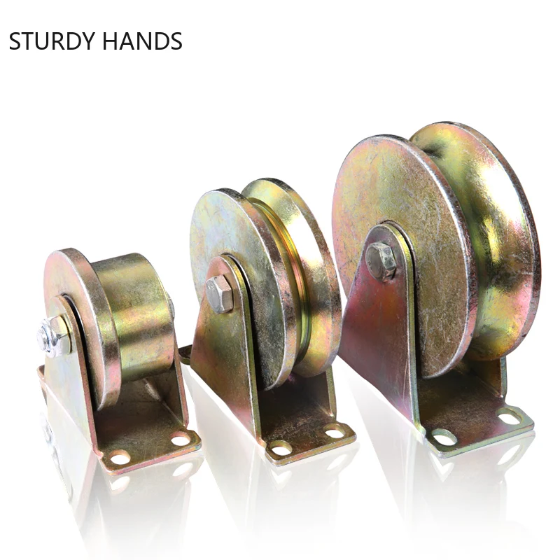 High Quality Stainless Steel U/V-shaped Pulley Thickened Plating Color Track Wheel Sliding Door Bearing Rollers Home Hardware images - 6