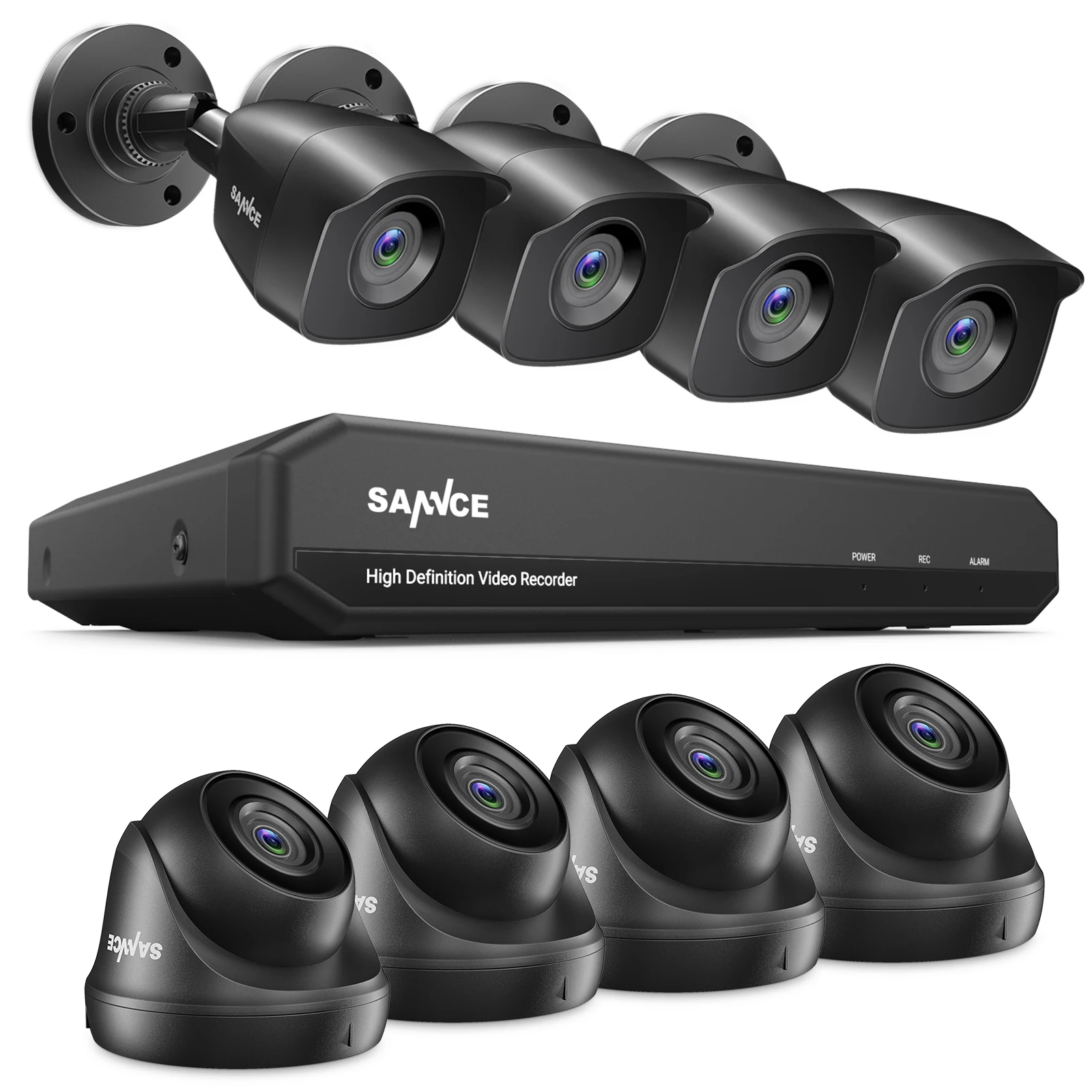 SANNCE 16 каналов CCTV система безопасности 8 шт HD 1080P DVR 1920*1080P ИК Наружные камеры 1.0MP
