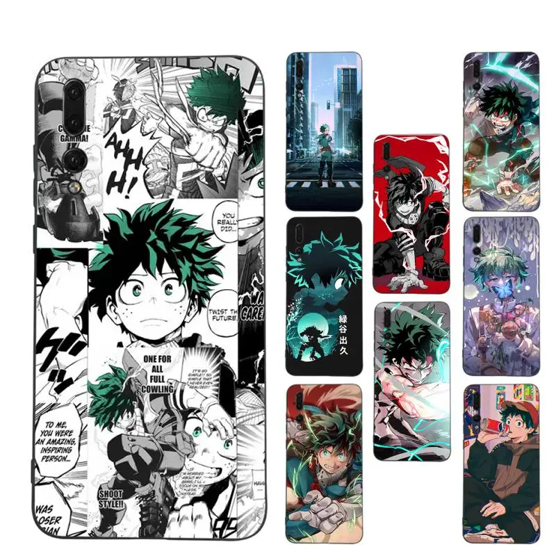 

Izuku Midoriya My Hero Academia Anime Phone Case Soft Silicone Case For Huawei p 30lite p30 20pro p40lite P30 Capa