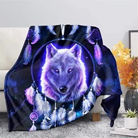 biyejit dream catcher wolf fleece throw blankets for couch sofa bedroom bed decorative throws blankets