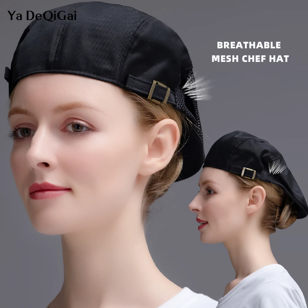 

Многоразовая кухонная шапка для готовки, шапка шеф-повара, моющаяся шапка для пищевых услуг, фабричное производство, быстрое производство, сетчатые шляпы унисекс для плиты, два способа