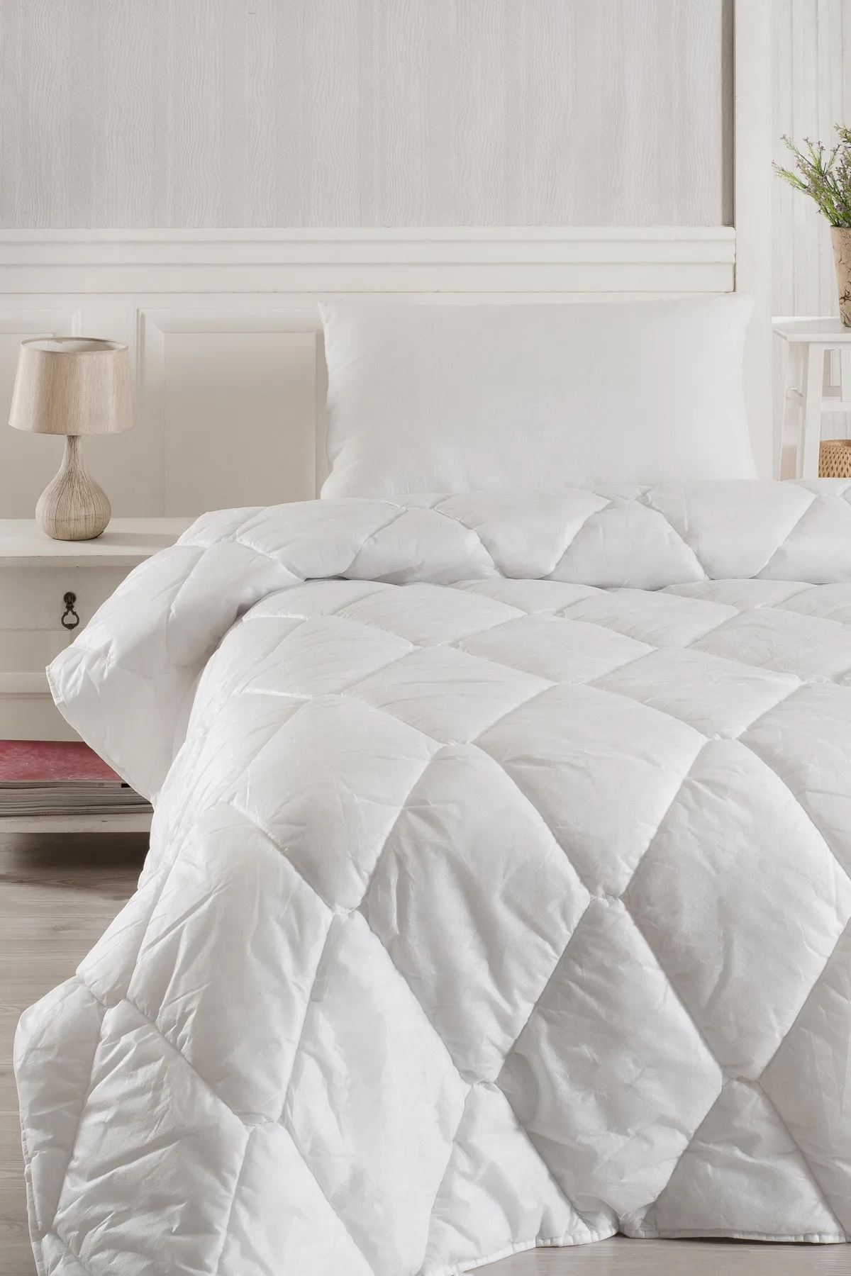 

Tek Personality Silicon Quilt Telalı 135 X200 Solid Dyed White Beads Fiber Bedroom Textile Home & Furniture