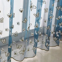 butterfly embroidered tulle for living room white voile sheer tulle insect embroidery curtains tulle for bedroom x hm35730