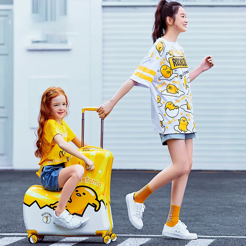 AO WEI LA OW Travel Suitcases PC Kids' Luggage Suitcase with Wheels Ride-On  Rolling Trolley Case Fits to Kid 1-12 Years Old