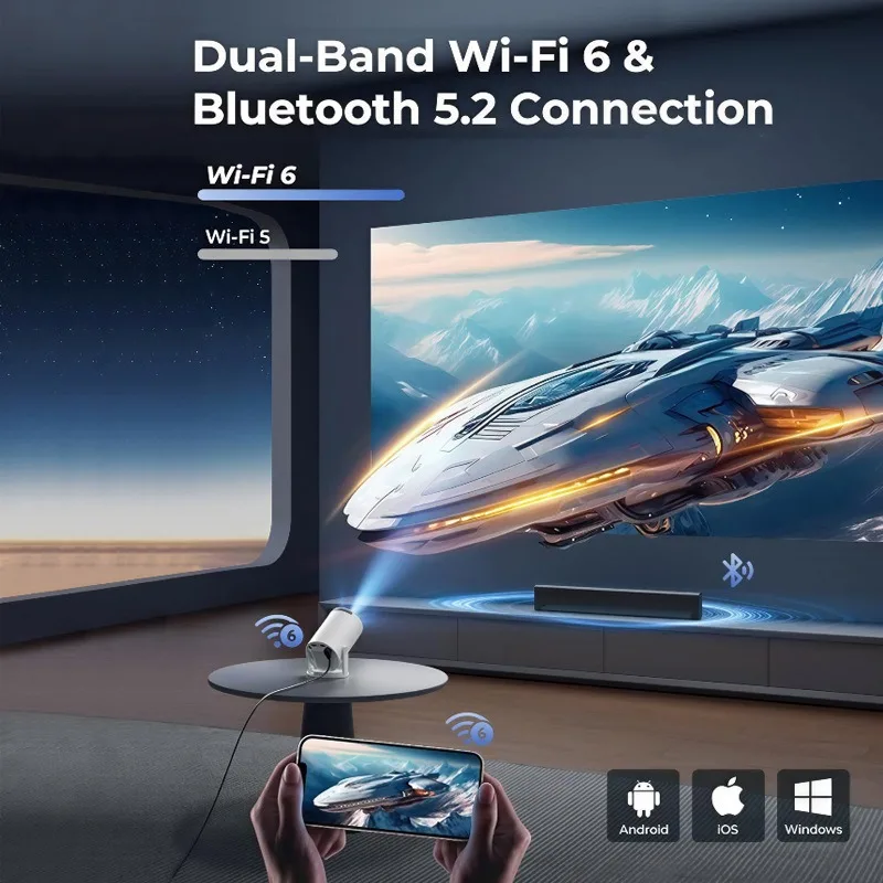 Фото Лидер продаж: Проектор HY300Pro 4K HD с Bluetooth для домашнего кинотеатра №5