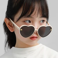 2022 new kids sunglasses fashion brand heart children cute pink cartoon bee sun glasses girls boys baby gradient eyewear