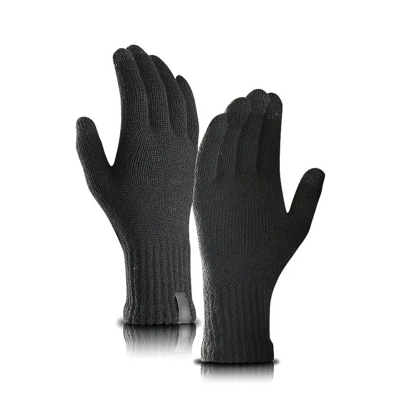 

Knitted Gloves Winter Men Women Touchscreen High Quality Male Bicycle Fishing Sports Mitten Thicken Wool Cashmere Business Glove