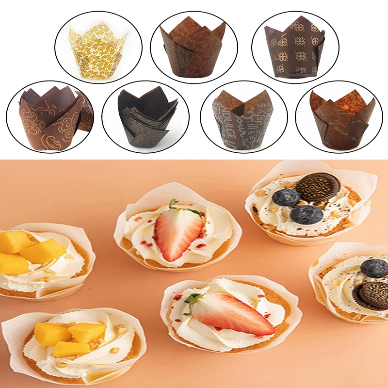 

50pcs Cupcake Paper Cupcake Liner Baking Oilproof Cup Tray Wedding Party Caissettes Muffin Wrapper Paper Birthday Party Decor