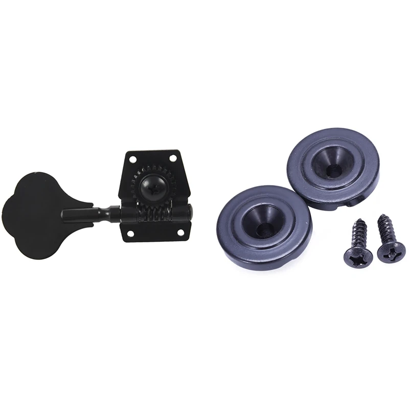 

Новинка, 2 шт., Золотая электрическая бас-гитара, цвет черный, 4 шт., колышки для настройки гитары, электрический бас-тюнер