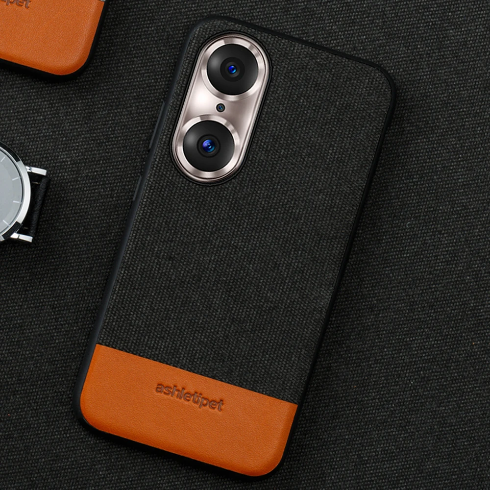 

Чехол из холста и кожи для Honor 60 Pro 50 Pro 30 20 Pro 10 Lite 10i 20i Magic 3, Магнитный чехол для 10x Lite 9x 8x V30 Pro V20