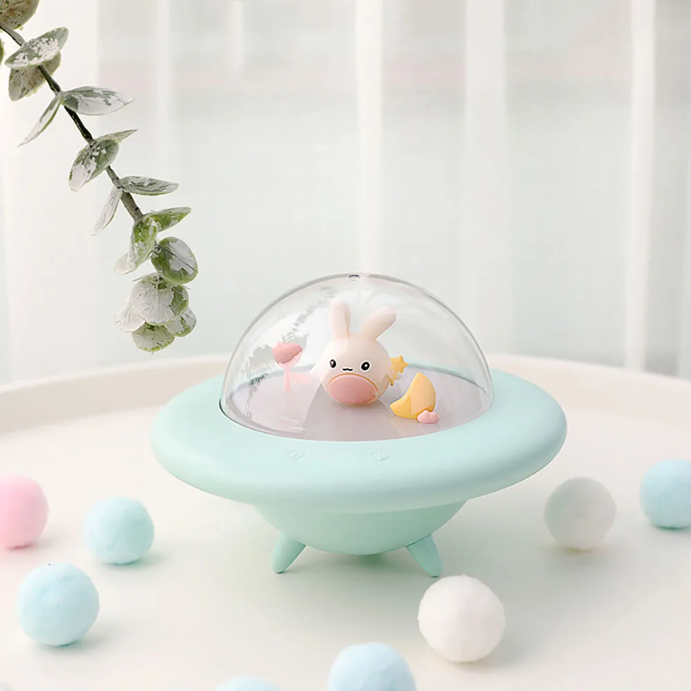 

Cute Rabbit Bedroom Night Light Shake Control Bedside Desk Lamp USB Charing UFO Table Lamp Home Decor Children Night Lamp