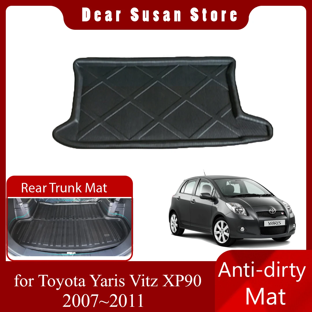 

Car Special Rear Trunk Mat for Toyota Yaris Vitz XP90 Hatchback 2007~2011 Waterproof Floor Pad Space Boot Carg Cover Accessories