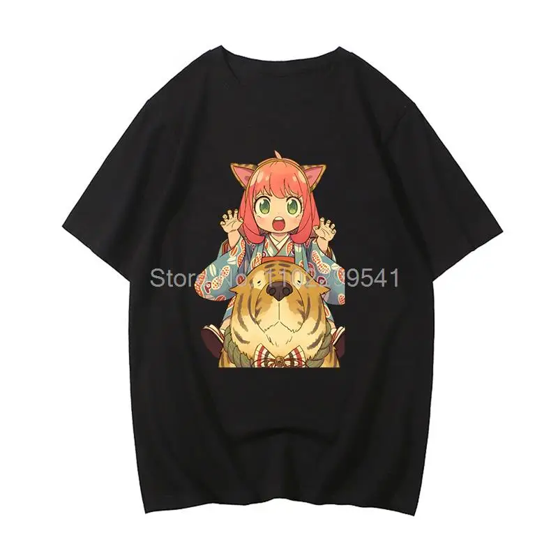 

Anya Bond Kawaii Cartoon T-shirt SPY X FAMILY Tshirt Japan Anime Men Tshirt Summer Short Sleeve Cotton Tees Streetwear