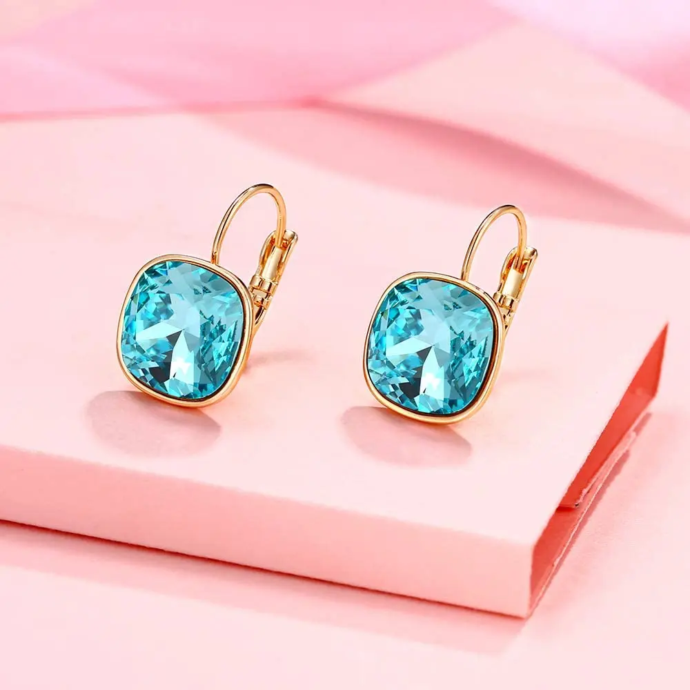 

Luxury Hoop Crystals Fashion Earrings for Women Jewelry Gift Korean Earrings