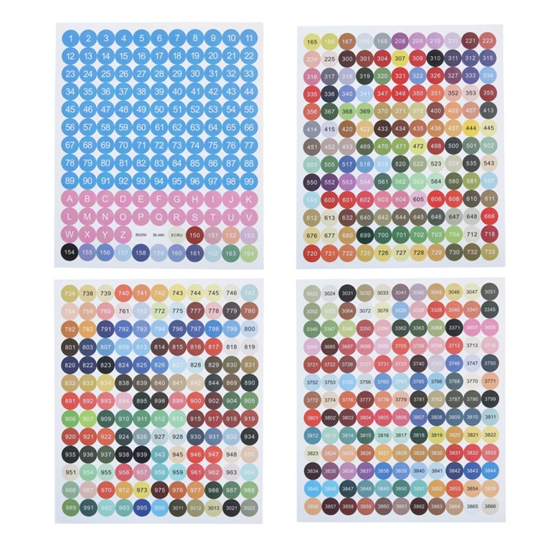 

DMC-Colors Number Label Stickers for diamond painting for Cross Stitch Embroider