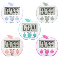 digital timers magnetic timers plastic material with button countdown timers apples shaped for kitchen child cooking gym study