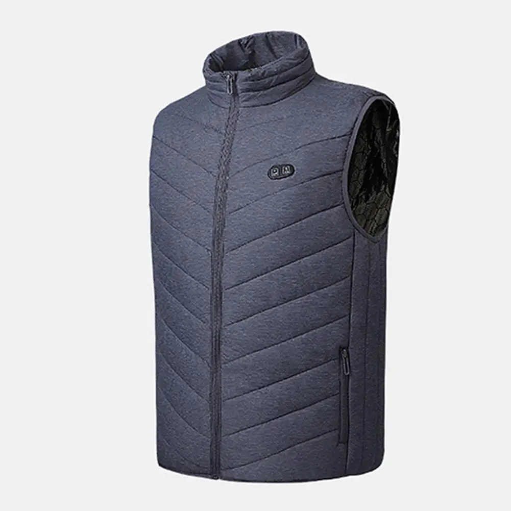 

Useful Winter Waistcoat Quick Heat Lightweight Heated Vest Cotton Padded Smooth Zipper Heated Vest