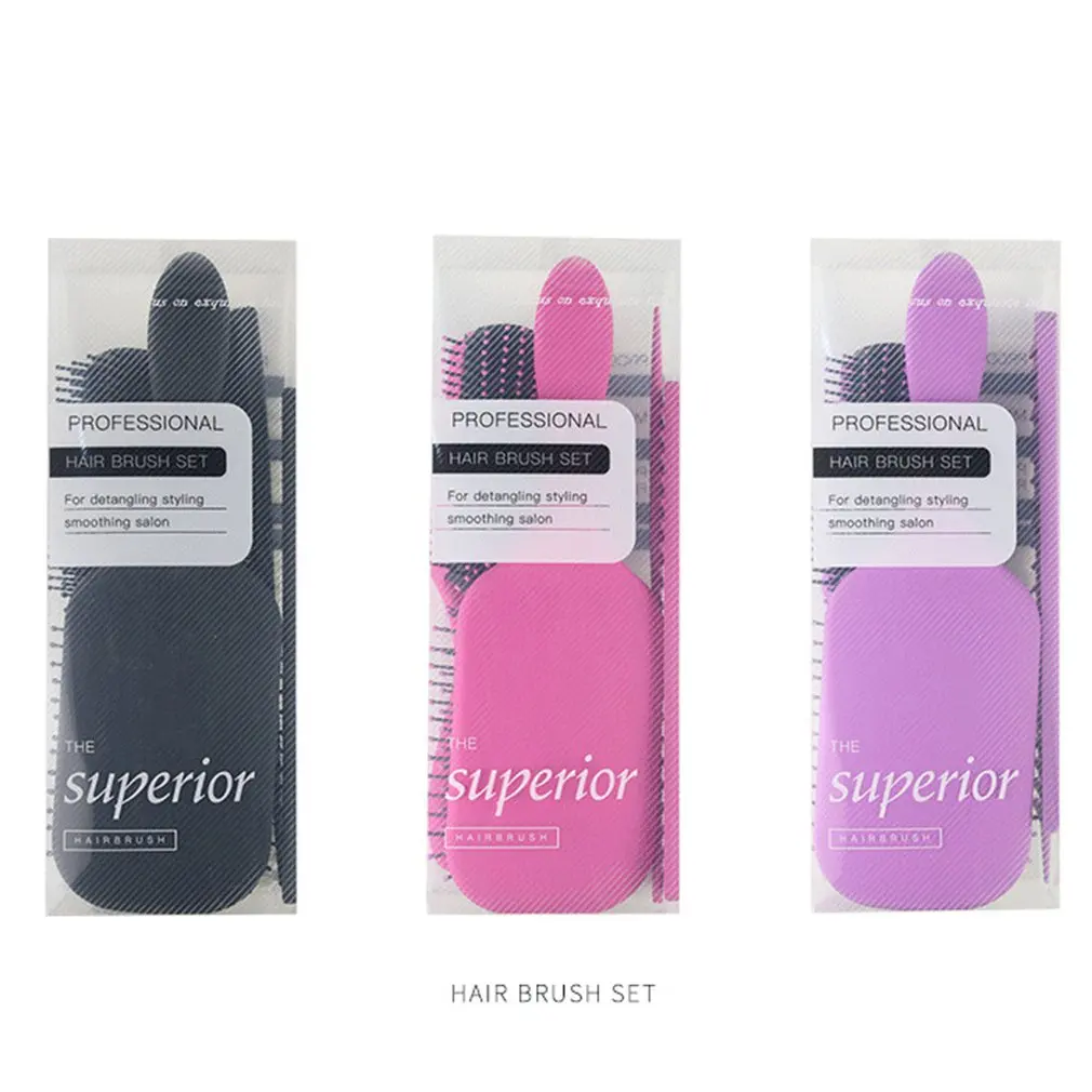 Щетка для распутывания волос с насадками и расческа отличный набор мокрых или